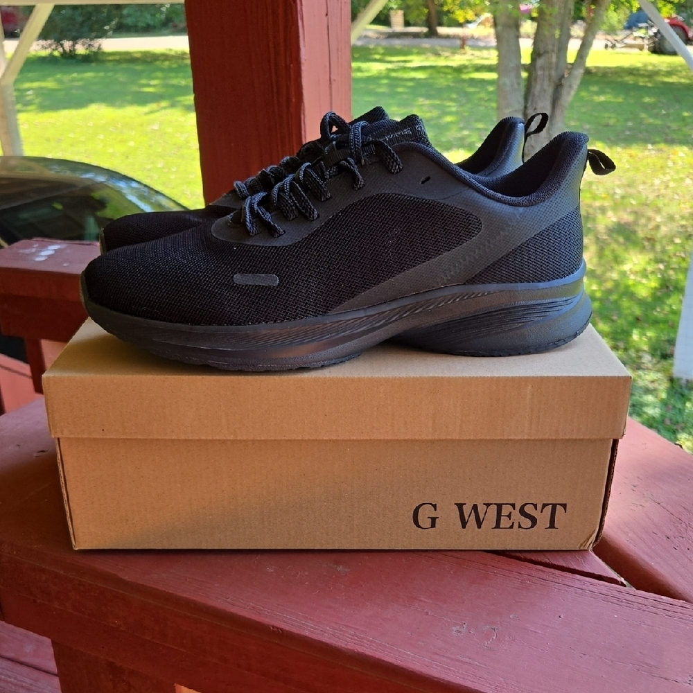 G West Men's Black Lightweight Running Shoes Sneakers Size 13 New In Box!! 🖤♟️⚫